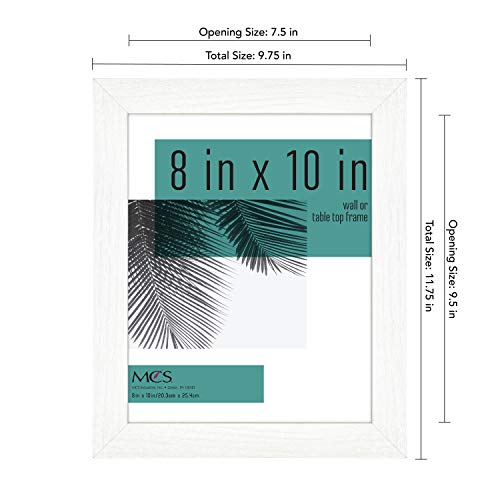 Image of MCS Studio Gallery Frame, White Woodgrain, 8 x 10 in, Single (Pack of 2)
