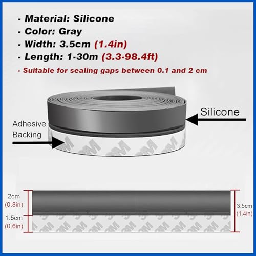 Bandes occultantes en silicone de 23m pour cadres de fenêtres de chambre - 8