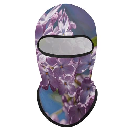 Balaclava para hombre y mujer, máscara para esquí de color lila, cubre rostro completo, ideal para ciclismo y motociclismo miniatura 7
