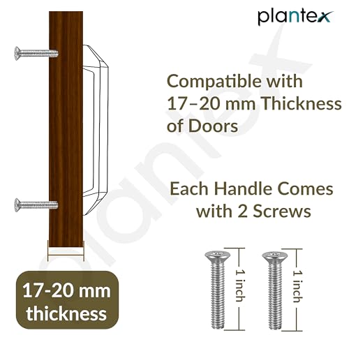 Image of Plantex Cabinet Handle /Kitchen Cabinet Door Handle /Wardrobe /96 mm Cupboard Handle /Door Pull-Push Handle for Home /Office - Pack of 2 (Brass Antique)