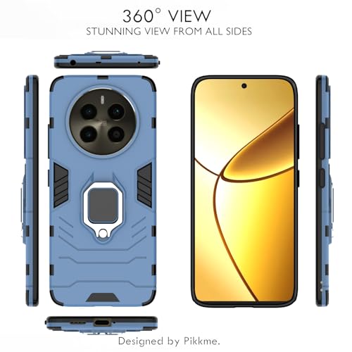 Image of Pikkme Bumper for Realme 12 Plus 5G (Polycarbonate Blue)