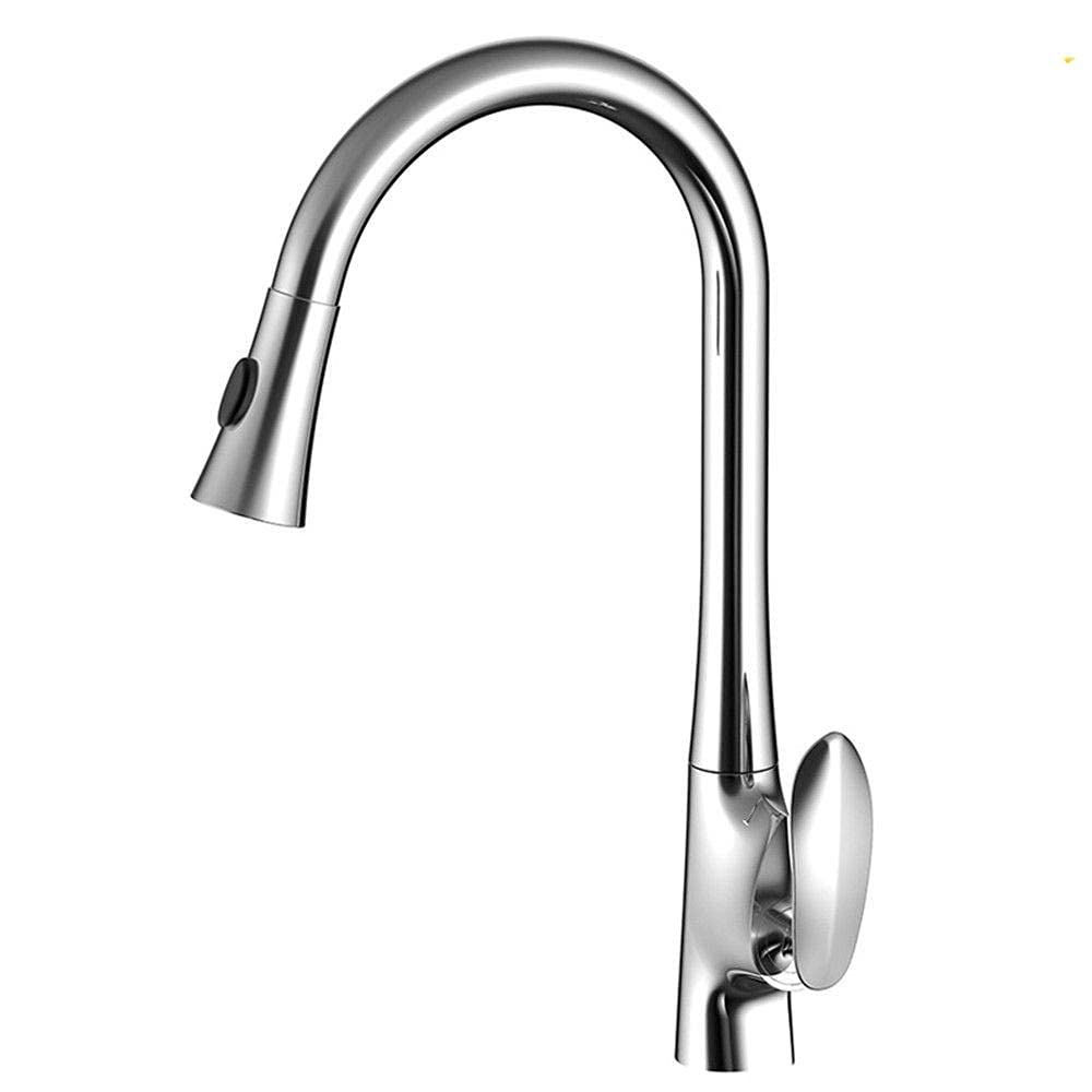 Robinet de cuisine tout en cuivre blanc et chrome mitigeur évier QY