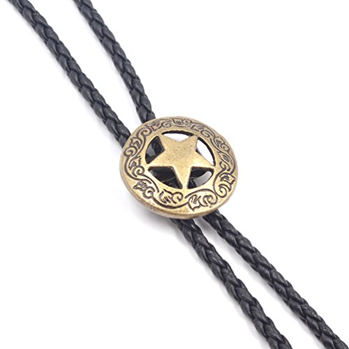 We-Buys Vintage Star Bolo Tie Hollow Bola Necktie Party Leather Necklace 1 Pc #TOP4