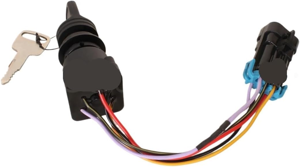 Boat Engine 87-897716K01 897716 8M0059686 3-Position Ignition Key Switch W/Harness Fit for Marine