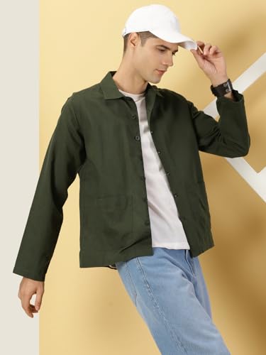 Image of Thomas Scott Men's | Solid | Full Sleeve | Regular Fit | 100% Cotton | Double Pocket | Spread Collar | Casual Shirt