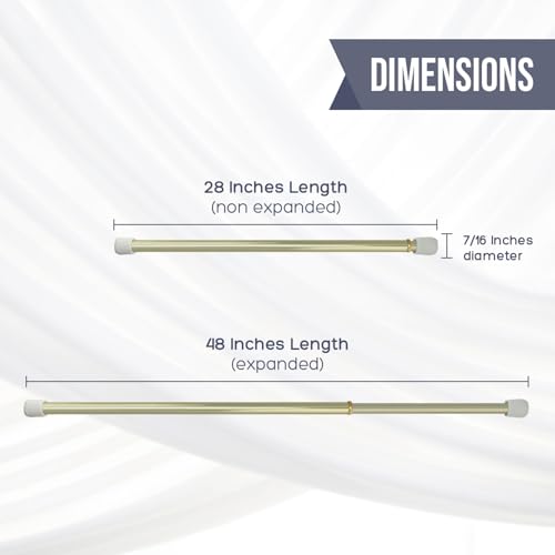 Amazing Drapery Hardware 7/16 Inch Brass Spring Tension Rods, 28-48" by Amazing Drapery Hardware - Used condition - Image 3