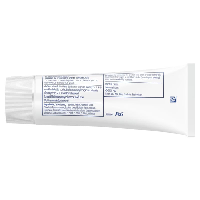 Image of Oral-B 3D White Luxe Fresh Breath Toothpaste 90g.