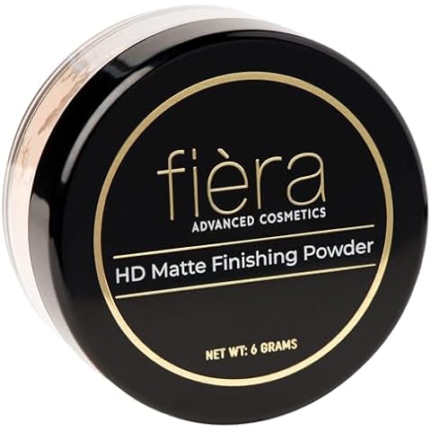 Fièra HD Matte Finishing Powder - Perfect Final Touch, Absorbs Excess Oil, Smooth & Velvety Matte Finish - Blurs Imperfections, Long-Lasting Full Coverage for Flawless Skin - 0.2 OZ Cover