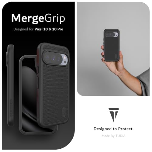 Image of TUDIA MergeGrip Magsafe Compatible for Pixel 10 & 10 Pro Case - Matte Black