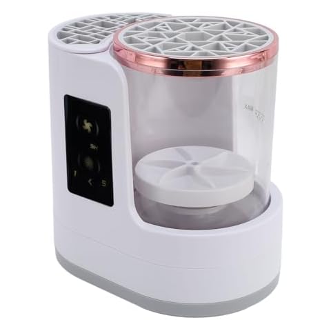 Pongnas Automatic Makeup Brush Cleaner, 3 in 1 Electric Makeup Brush Washer Cleaning Device with Dryer & Stand for Home Vanity Cover