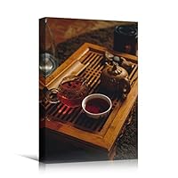 Canvas Wall Art Tea Preparation Coffee Drinks Kitchen Multicolor Photography Rustic Urban - 12x18 inches