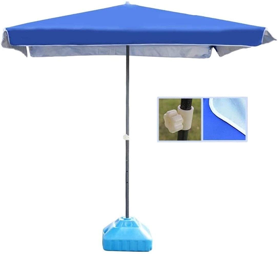 Sombrilla azul de jardín CLSDRZC rectangular de 200cm con lona reforzada 4