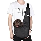 KIWITATA Small Pet Dog Cat Sling Carrier Bag, Adjustable Hands-Free Pet Sling Oxford Cloth Carriers Papoose Bag for Suitable for Puppy, Small Dogs, and Cats for Outdoor Travel