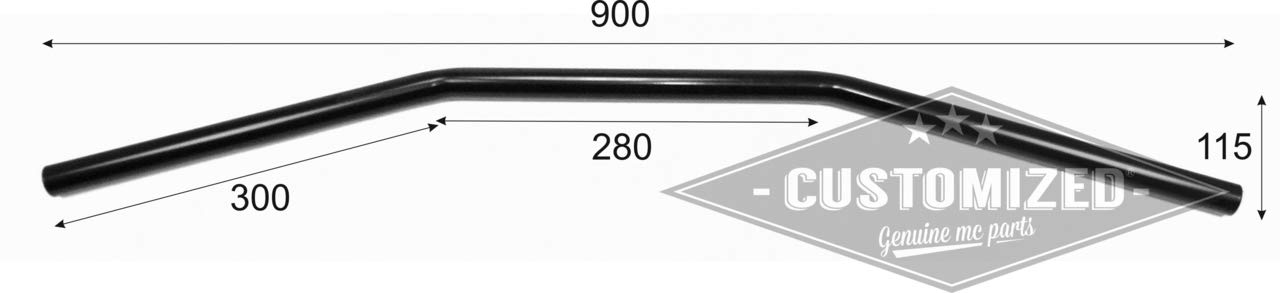 1 Pouce (25,4mm) Guidon Drag Bar 90cm Chromé universel