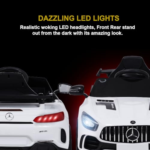 Image of Kawaii Kids AMR GT Battery Operated Sports Car for Kids with Music & Light for 1 to 5 Years Kids - White