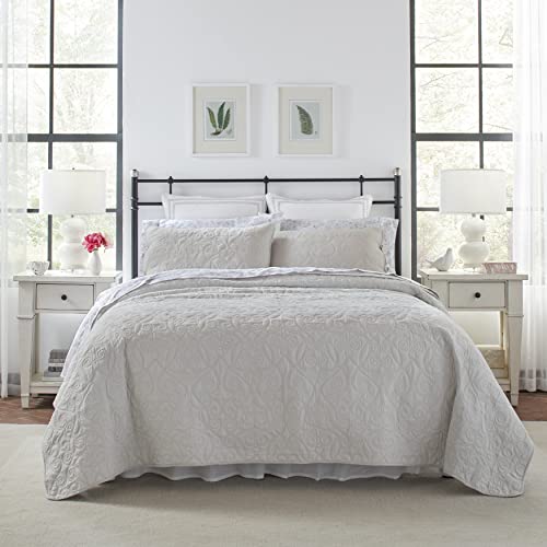 Parure de lit lit simple gris doux couvre-lit réversible avec taie d'oreiller - 2