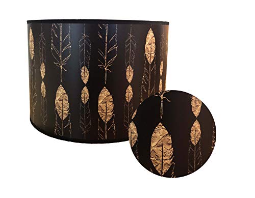 Image of Royal Designs, Inc. Trendy Decorative Handmade Lamp Shade, Made in USA, 14in, HBC-8077-14-2, Feathered Forest - 2 Pk
