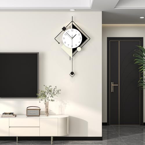 Modern Big Decorative Metal Silent Wall Clock for Living Room Decor - Image 2