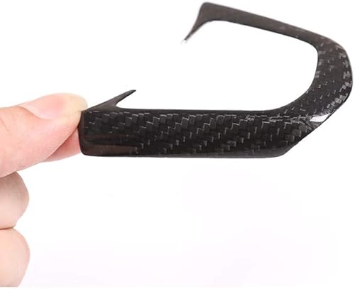 Miniatura 5 de YIWANG Marco de botón para volante de coche de fibra de carbono real, 2 piezas para BMW serie 5 G30 2018 2019 accesorio de automóvil