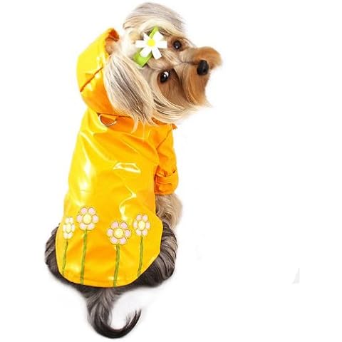 Chubasquero para perro con lunares y margaritas Klippo Pet XS Cover