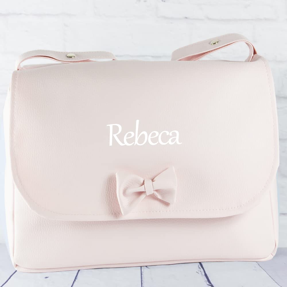 CALLE DEL REGALO Borsa per passeggino o passeggino ricamato con nome, vari modelli a scelta, Borsa Rosa Per Passeggino O Passeggino Personalizzato Con Nome