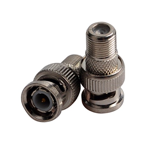 Conwork 10-Pack F Female to BNC Male Coax RF Connector RG6 RG59 Adapter