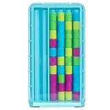Mini Color Stack Challenge, Brain Teaser Puzzle with 40 Rings and Racks
