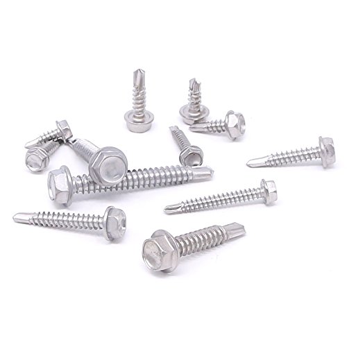 Kit de tornillos autoperforantes de acero inoxidable Hex 295 piezas miniatura 4