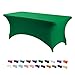 Peomeise 6FT Spandex Table Cover Rectangular Stretch Spandex Tablecloth (Emerald,6FT)