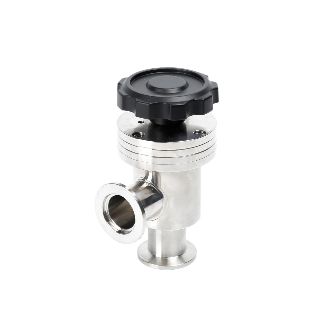 Huuoqiwy One Color Ss304 Kf16/25/40/50 High Vacuum Manually With Bellows Nw Flanges L Shaped Angle Manual Bellow Sealed Kf Angle S(Kf16 788G)