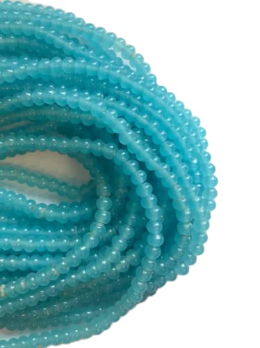 Perles calcédoine bleue lisses pour remplacer vos composants ternes en DIY