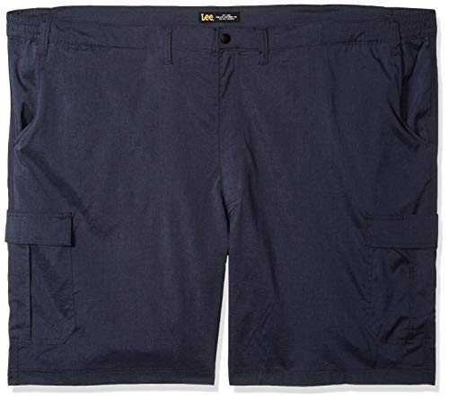 Lee Men's Big and Tall Big & Tall Dungarees Performance Cargo Short, Navy Heather, 50