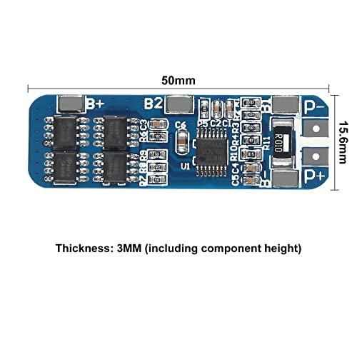 Alinan 6pcs 3S 12V 10A 18650 BMS Lithium Battery Charger Protection Board 10.8V 11.1V 12.6V Anti-Overcharge/Over-Discharge/Over-Current/Short Circuit(Blue Board)