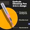 Kit de limpieza para AirPods, kit de limpieza para auriculares AirPods Pro 1 2 3, herramienta de limpieza multifunción con cepillo y esponja de felpa para audífonos inalámbricos, estuche de auriculares Bluetooth, cámara y teléfono (Rosa) 4