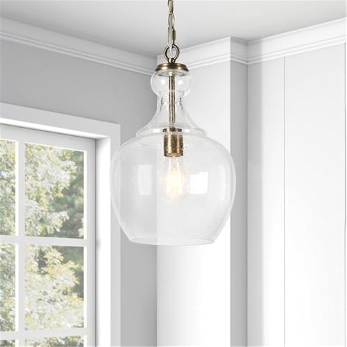 Image of Henn&Hart 11 inch Pendant Light Fixture with 6' Adjustable Cord, Gold
