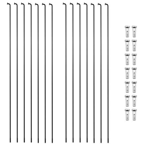 Zelphvt 14PCS Stainless Steel Bike Spokes 264mm Black
