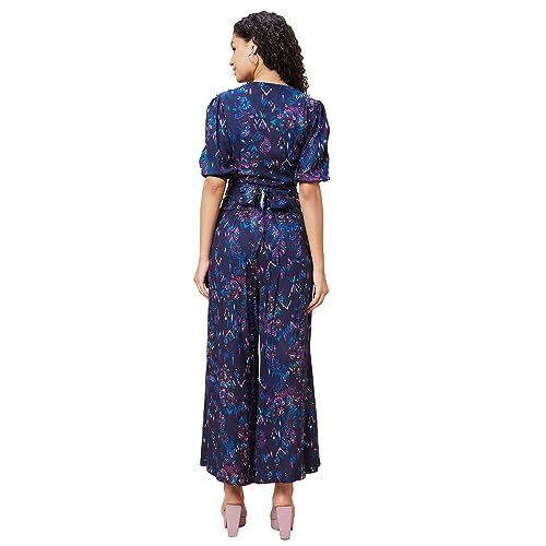 Image of Globus Women Blue Paisley Print Co-Ord Set with Top and Palazzo-3638348001
