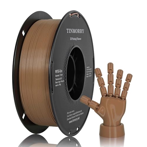 TINMORRY PETG Filament 1.75mm, Rapid PETG-Eco 3D Printing Filament, Compatible with Most FDM 3D Printers, 1 KG 1 Spool, 