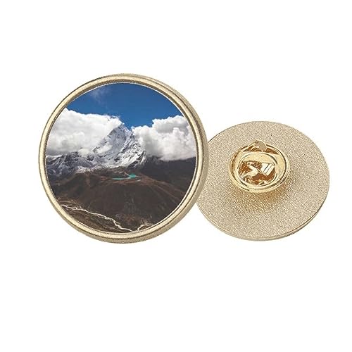 Broche ronde en métal doré cadeau idéal pour amoureux de la nature