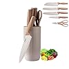 Knife-Set-6-Pieces-Kitchen-Knife-Set-for-ChefWooden-Coating-Knife-Set-Stainless-Steel-Non-stick-Non-slip-Super-Sharp-Blade-Chef-Knife-Set-with-Block-Suitable-for-GiftKhaki Knife Set, 6-Pieces Kitchen Knife Set for Chef,Wooden Coating Knife Set, Stainless Steel Non-stick Non-slip Super Sharp Blade Chef Knife Set with Block Suitable for Gift(Khaki)