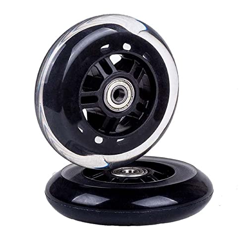 Image of LOTOWELZON 2pcs Luggage Suitcase Wheels Replacement Inline Kit OD70xW24mm