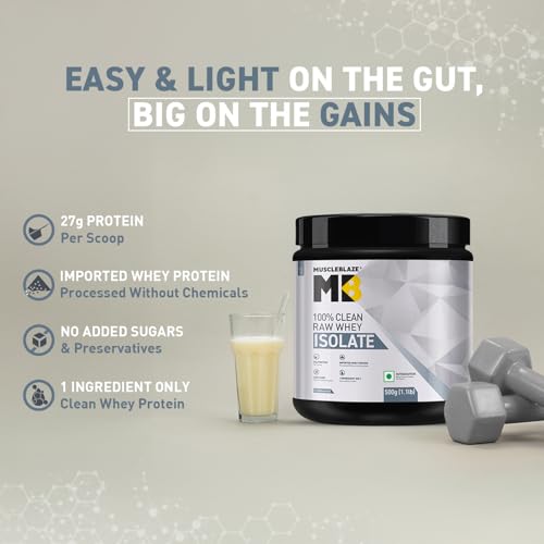 MuscleBlaze Store MuscleBlaze 100% Clean Raw Whey Protein 498.95 g - Image 3