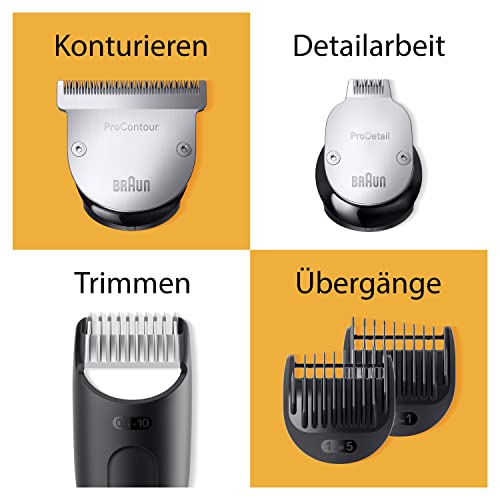 Braun Barttrimmer Series 9, Elektrischer Bartschneider Herren mit 11 Barber-Tools, Ultrascharfe...