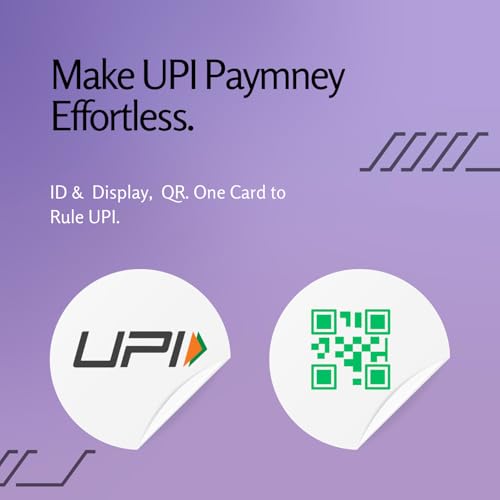 Custom Dual UPI QR Code Display Card by tinydabba - 9
