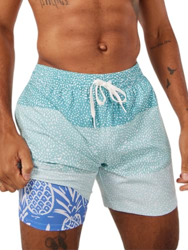 Chubbies Lined Mens Swim Trunks 5.5 Inch – Swim Shorts and Mens Shorts with Elastic Waist, Boxer Brief Liner, UPF 50+