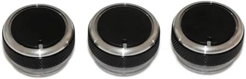 3pcs Car AC Knob Compatible for Ford Focus 2 MK2 3 Air Conditioning Knob Switch(Blue)