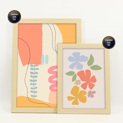 Cadres de posters de fleurs Nacnic : solution déco murale complète A4 A3 - 2