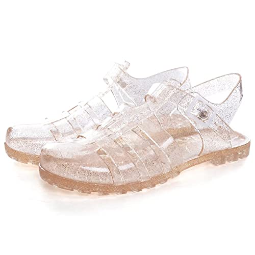 Image of Hee grand Crystal Jelly Heel Sandals for Women Summer Beach Jelly Shoes