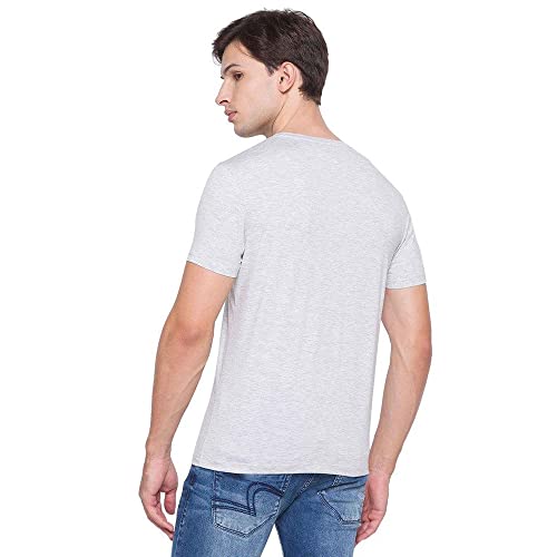 Image of Spykar Printed Blended Slim Fit Mens T-Shirt (A21MKT02BA033WH-P)