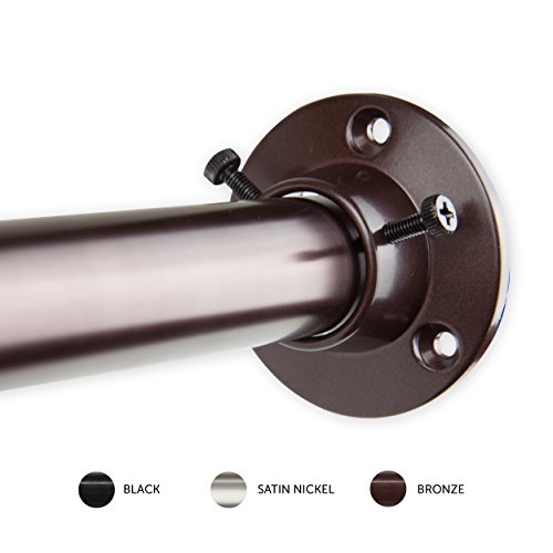 Rod Desyne 1 Adjustable Closet Rod with Socket Set 28-48 Bronze